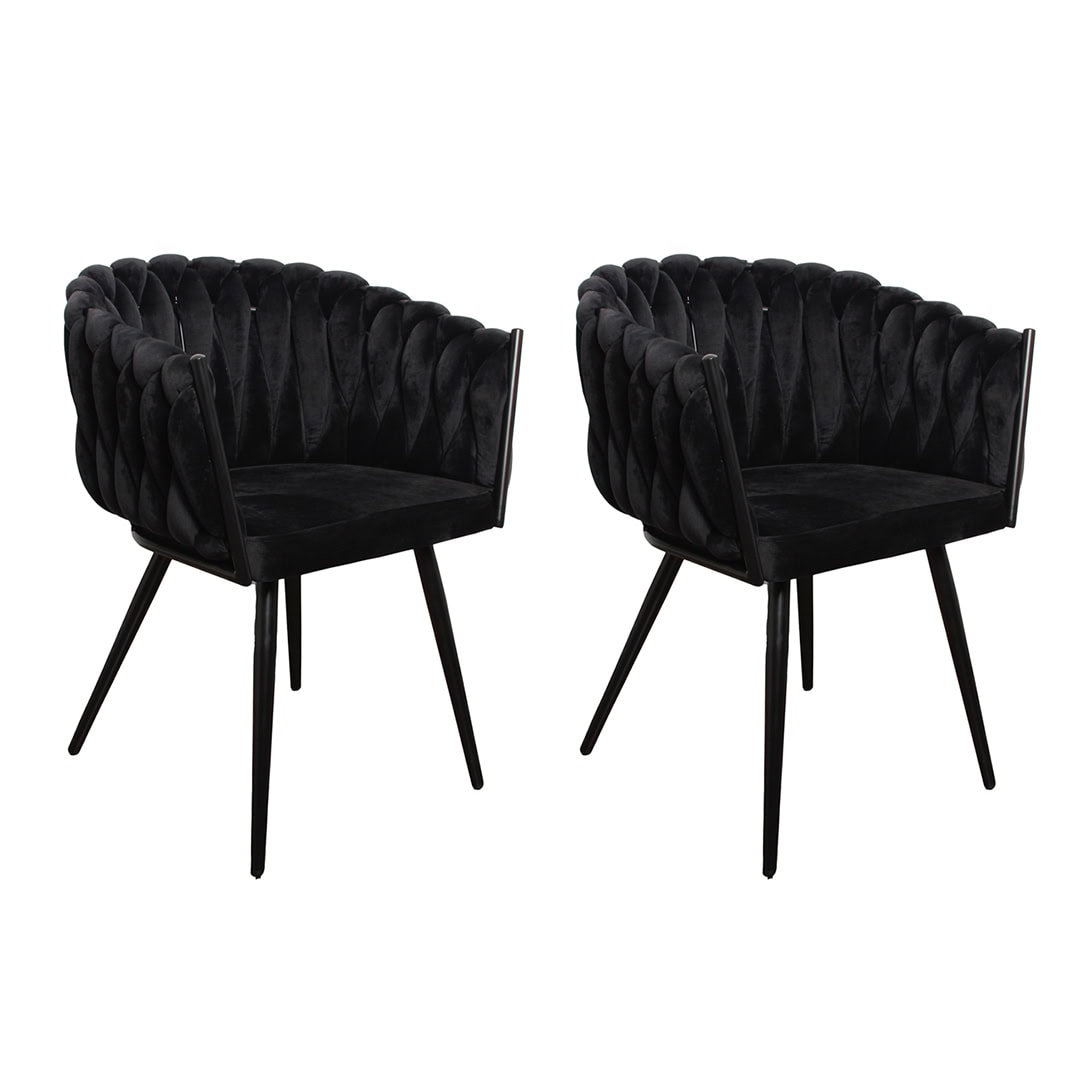 Eetkamerstoel Wave Chair Zwart (set van 2) | Pole to Pole