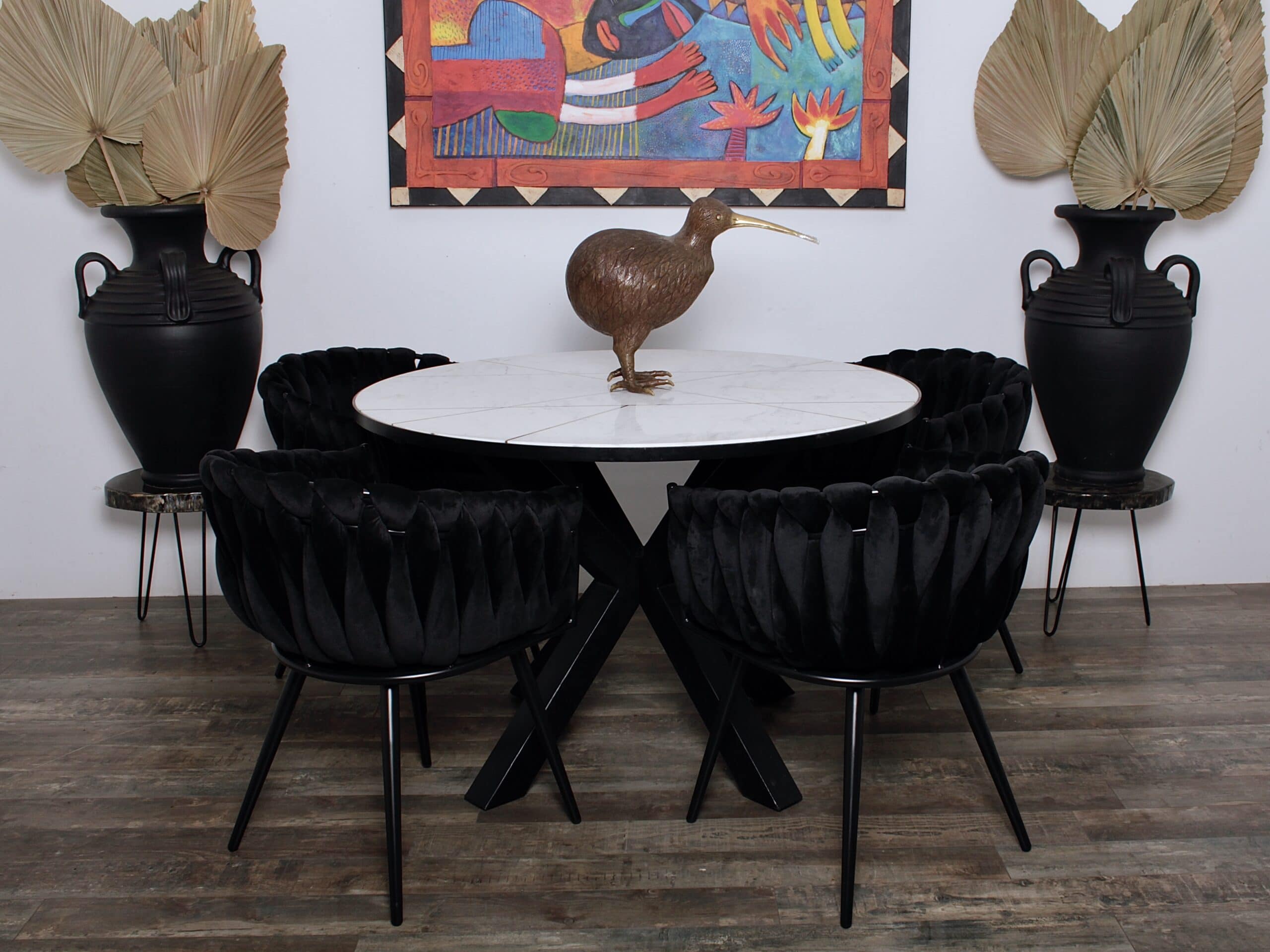 Eetkamerstoel Wave Chair Zwart (set van 2) | Pole to Pole - Afbeelding 5