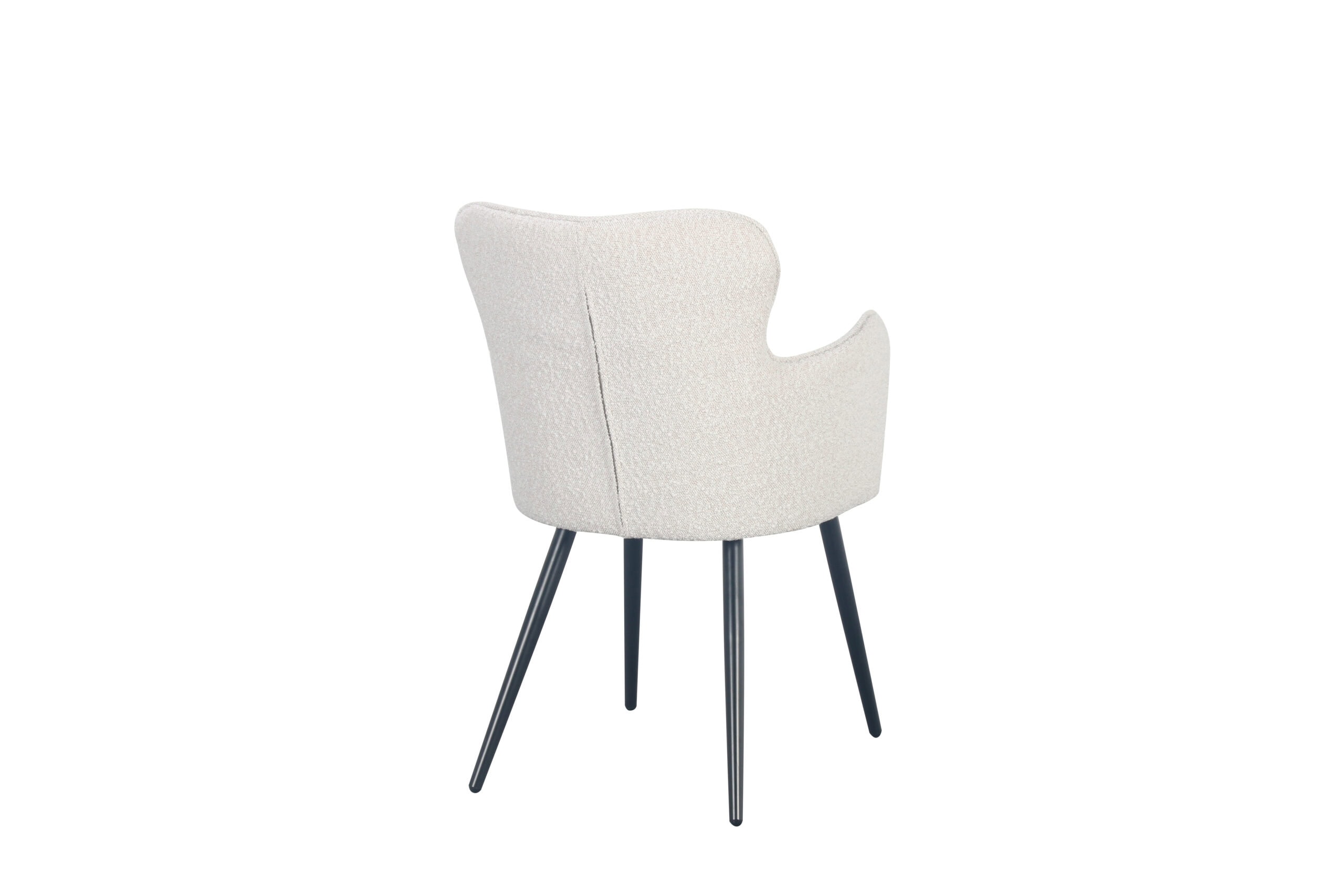 Eetkamerstoel Wing Chair White Pearl Bouclé (set van 2) | Pole to Pole - Afbeelding 4